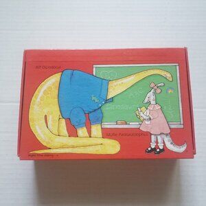 Vtg Cardboard School‎ Supplies Pencil Box 1990 Osco Dinosaurs NOS